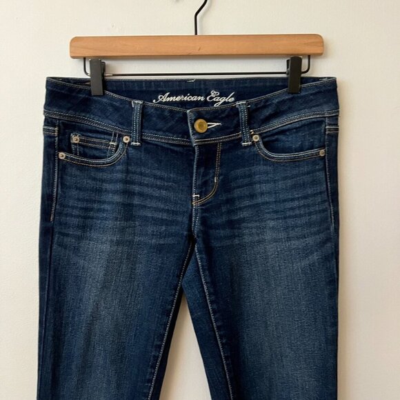American Eagle Slim Boot Dark Wash Jeans Women's Size 4 - Picture 3 of 8